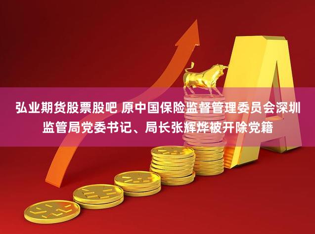 弘业期货股票股吧 原中国保险监督管理委员会深圳监管局党委书记、局长张辉烨被开除党籍