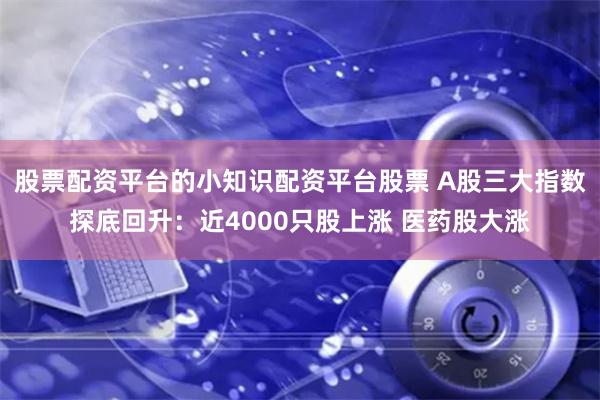 股票配资平台的小知识配资平台股票 A股三大指数探底回升：近4000只股上涨 医药股大涨